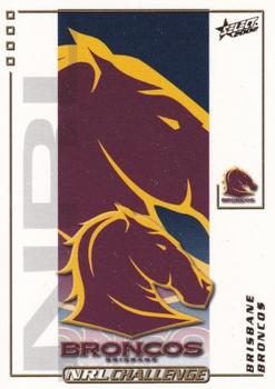 2002 Select Challenge #39 Brisbane Broncos crest Front